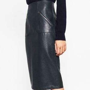 Zara Faux Leather Pencil Skirt